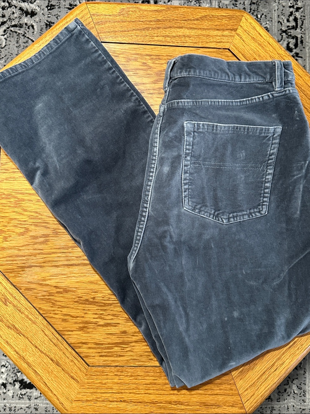 *L.L. BEAN* Gray Velvet Corduroy Slim Straight Pants Size 12 Regular